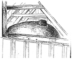 Ansicht hinten , Rauchabzugsstein